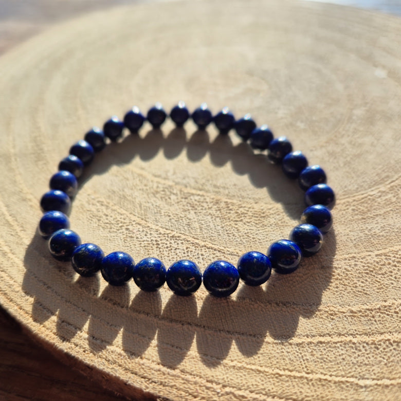 bracelet lapis lazuli pierre naturelle - perles 6mm