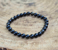 Bracelet en obsidienne dorée perles de 6mm