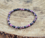 bracelet en rhodonite naturelle