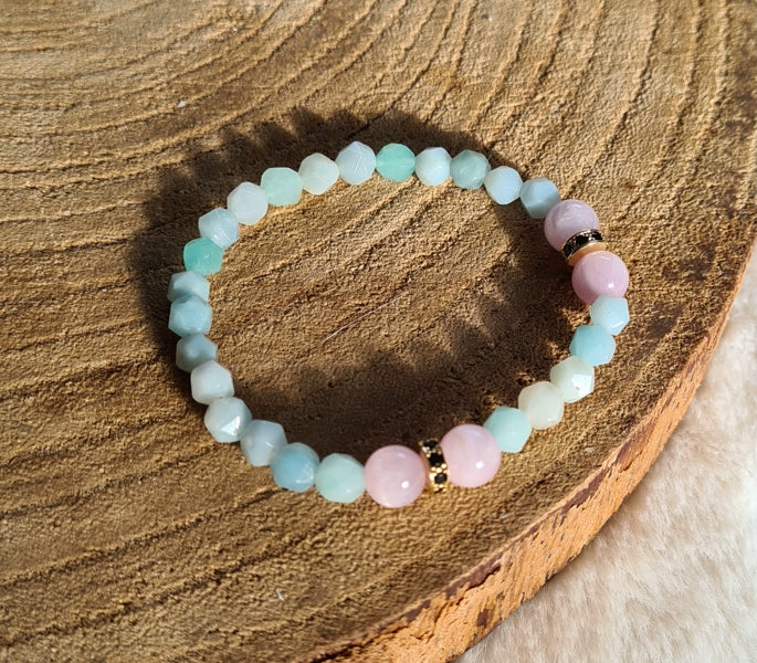 boutique ésotérique bracelet amazonite et kunzite