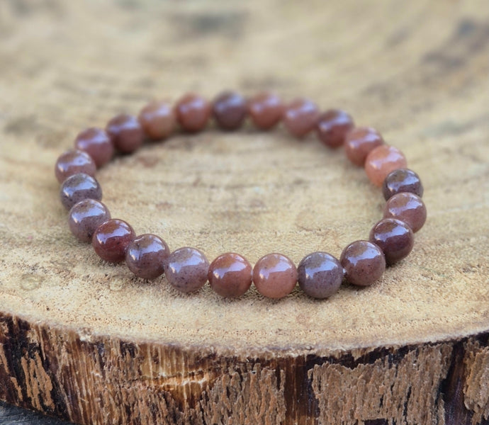 Bracelet en Aventurine Rouge 8mm