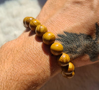 bracelet bois fossille 10mm
