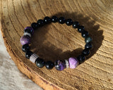 boutique ésotérique bracelet en charoite et obsidienne