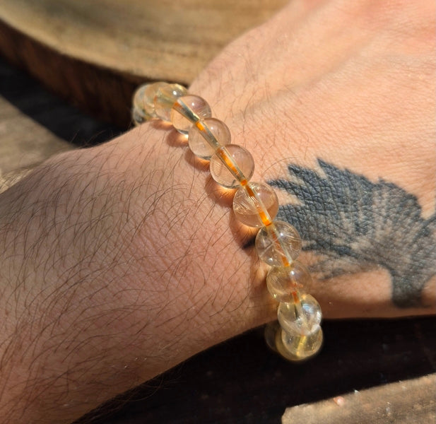 bracelet en citrine naturelle