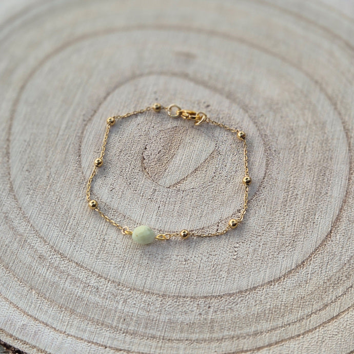 Bracelet en Morganite chaine en Acier Inoxydable