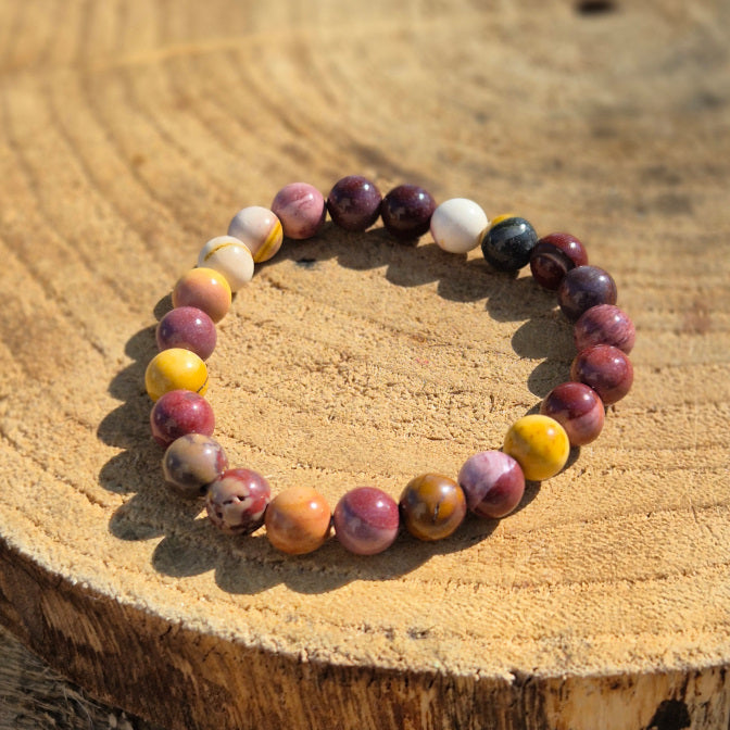 Bracelet en Jaspe Mokaïte d'Australie - 8mm