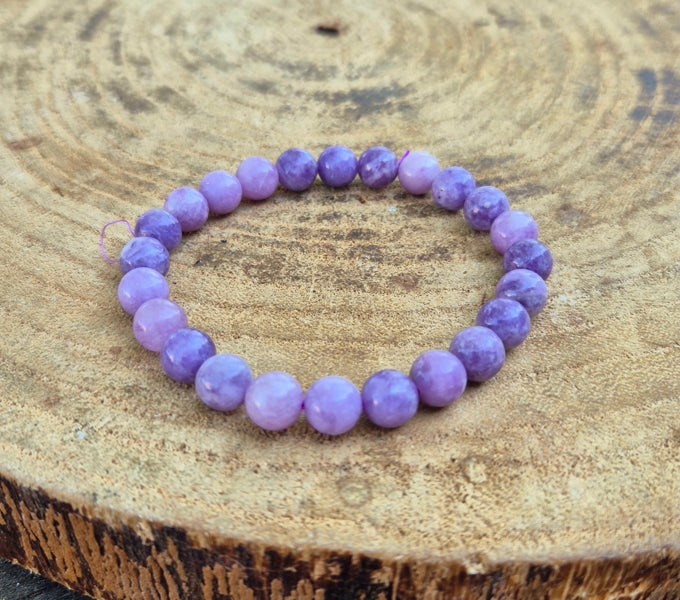 boutique de mineraux bracelet en lépidolite a+