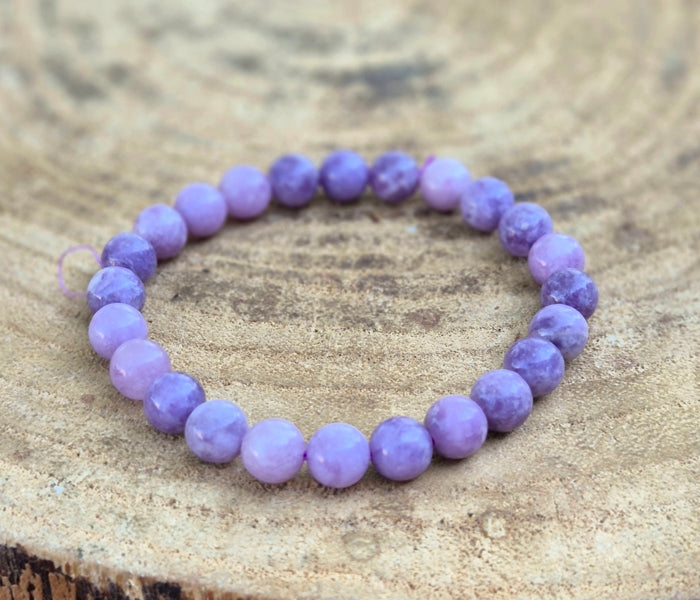 bracelet lepidolite pierre naturelle perles de 6mm