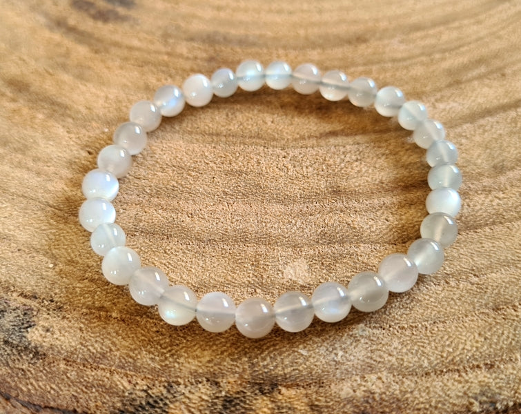 bracelet en pierre de lune grise