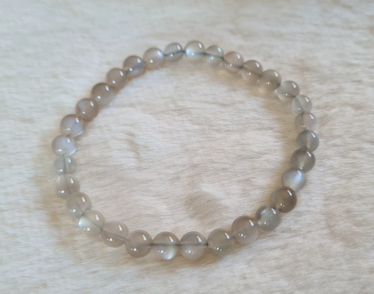 bracelet en pierre de lune grise
