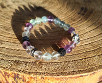 bracelet en fluorite et cristal de roche
