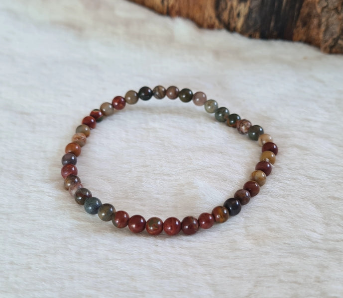bracelet en jaspe polychrome boutique de lithotherapie