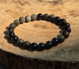 bracelet de protection obsidienne dorée