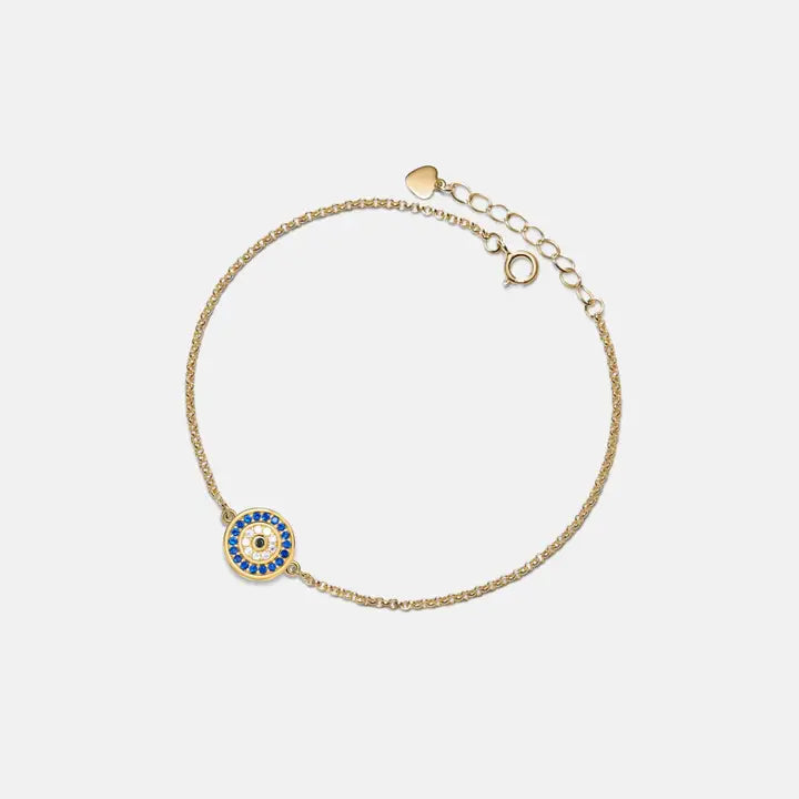 Bracelet argent 925 doré Oeil de Nazar