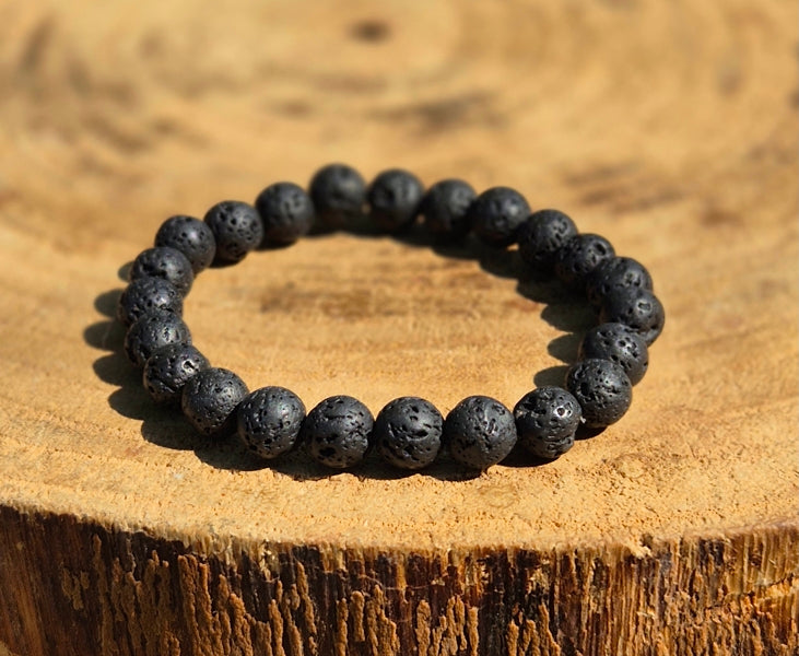 boutique de mineraux bracelet en pierre de lave