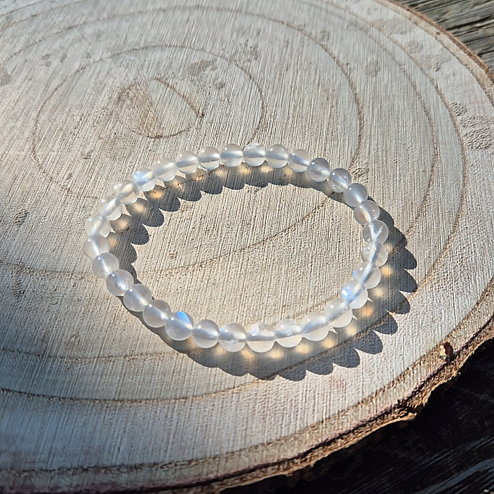 Bracelet Pierre de Lune Bleutée 6mm