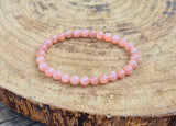 bracelet en pierre de lune rose