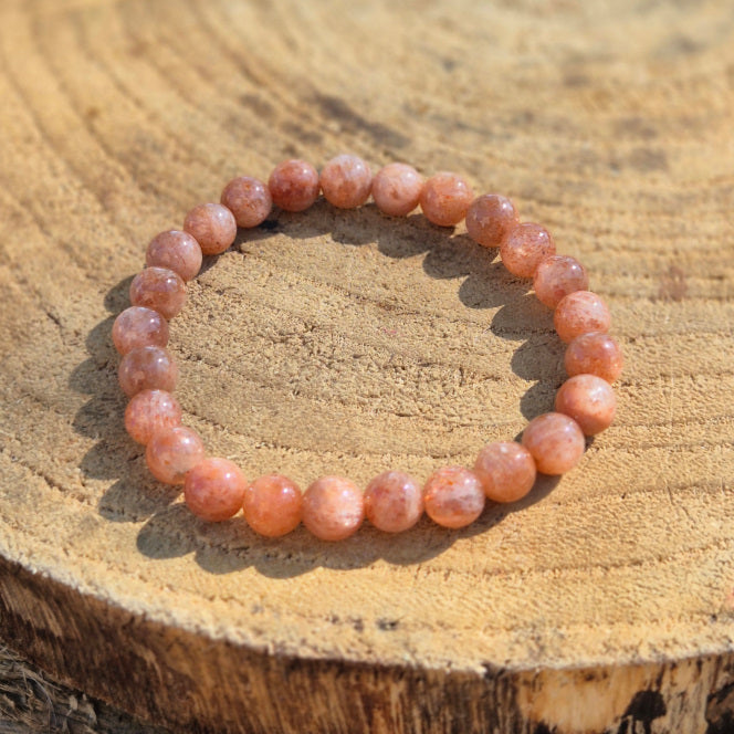 Bracelet en Pierre de Soleil A d'Inde 8mm