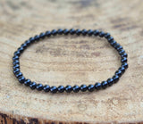 Bracelet en Spinelle Noire A 4mm