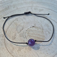 Bracelet Fermeture Macramé - Améthyste