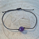 Bracelet Fermeture Macramé - Améthyste