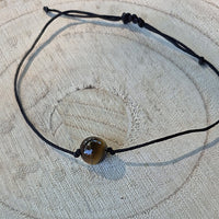 Bracelet Fermeture Macramé - Oeil de Tigre