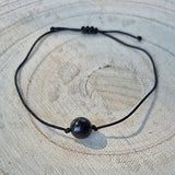 Bracelet Fermeture Macramé - Shungite