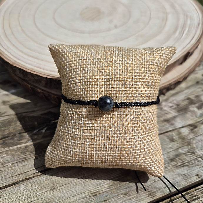 Bracelet Labradorite Tresse 1 Perle