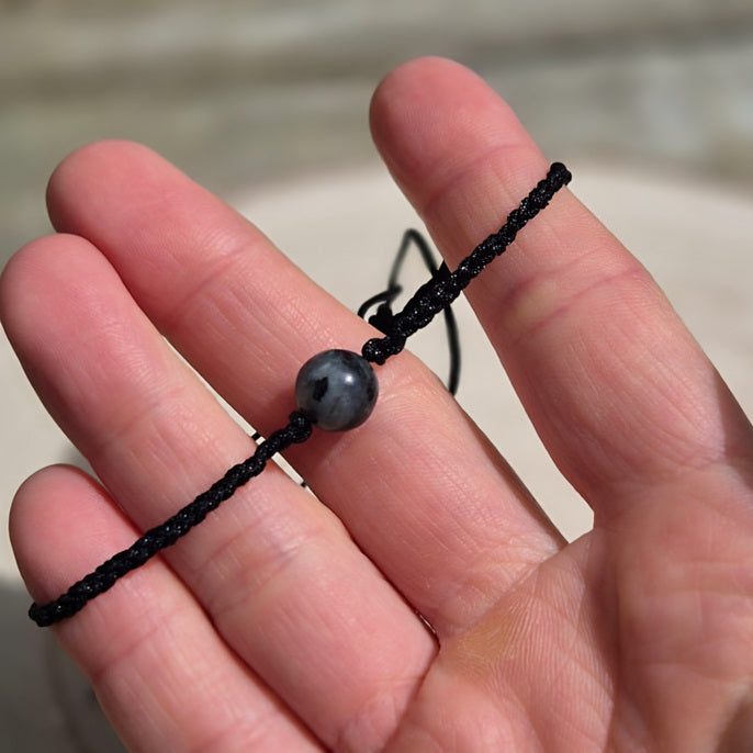 Bracelet Labradorite Tresse 1 Perle