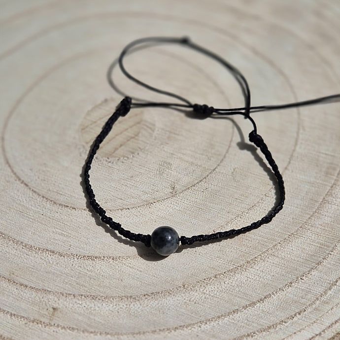 Bracelet Labradorite Tresse 1 Perle