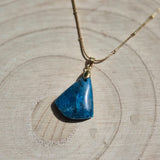 Collier Apatite Bleue de Madagascar Triangle
