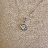 Collier en Argent 925 - Pierre de Lune et Oxyde de Zirconium