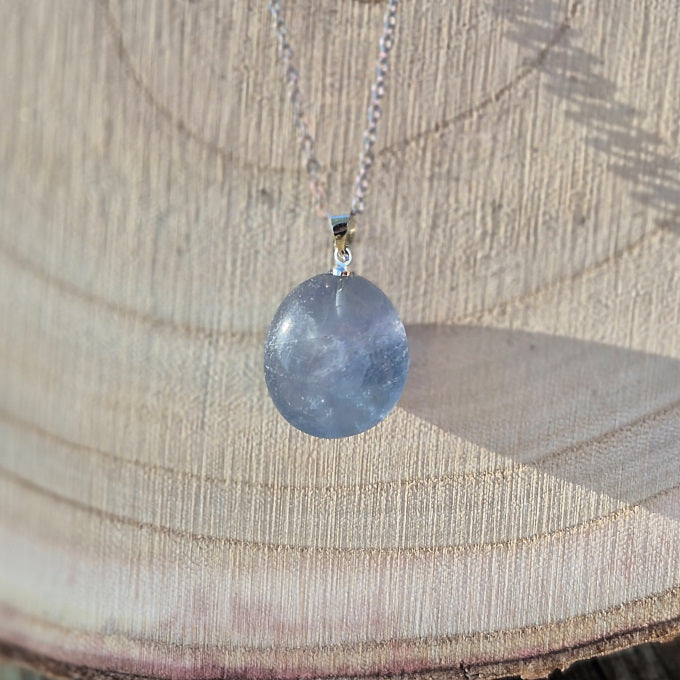 Collier en Fluorite Bleue de Chine