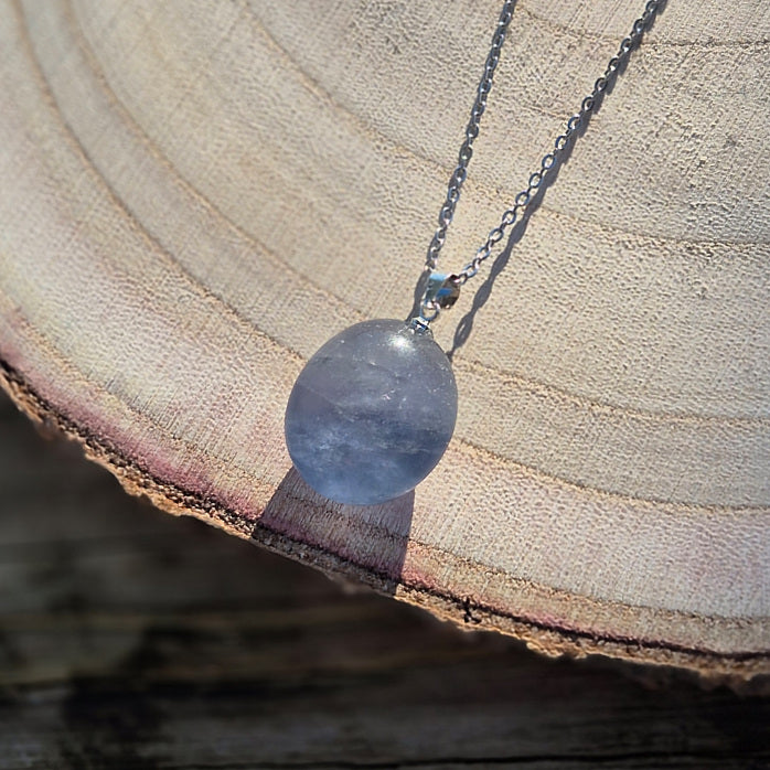 Collier en Fluorite Bleue de Chine