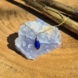 Collier Argent 925 doré et Pierre Lapis Lazuli N°CJF-CL04-LL-D