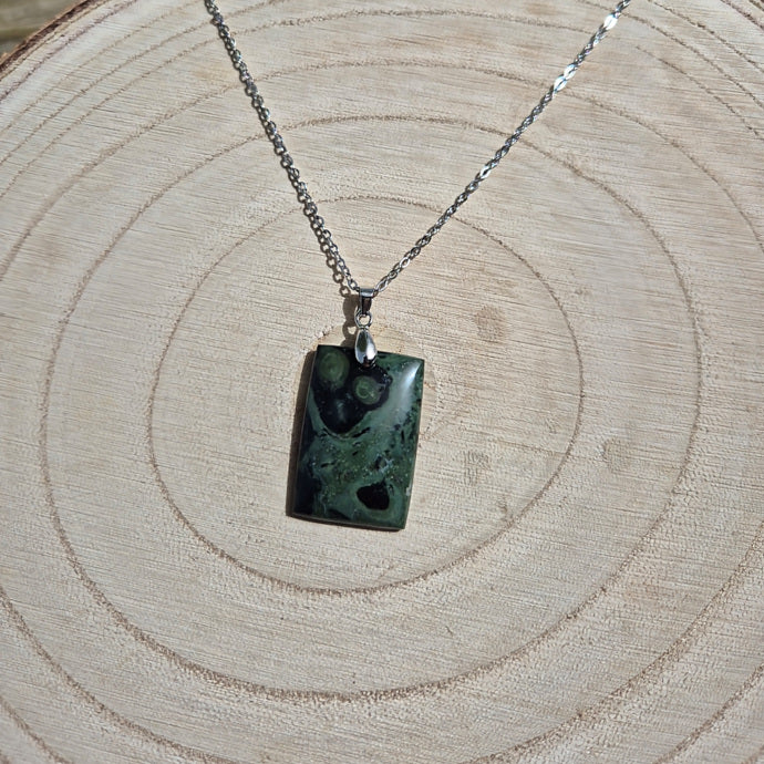 Collier en Jaspe Kambaba de Madagascar Rectangle