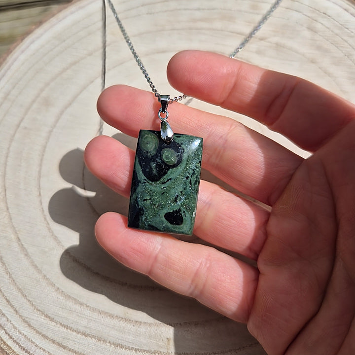 Collier en Jaspe Kambaba de Madagascar Rectangle