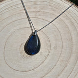 Collier Goutte en Labradorite Bleue de Madagascar