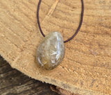 Collier en Citrine Naturelle Pierre Percée