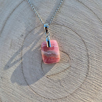 Collier Rectangulaire en Rhodochrosite