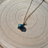 Collier Tortue en Apatite Bleue de Madagascar