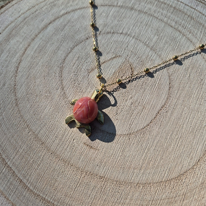 Collier Tortue en Cornaline de madagascar