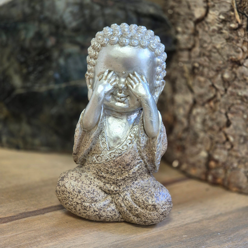 figurine bouddha de la sagesse je ne vois pas