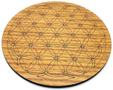 Plaque Fleur de Vie en bois 20cm