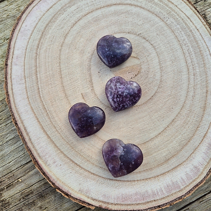Galet Coeur en Lépidolite