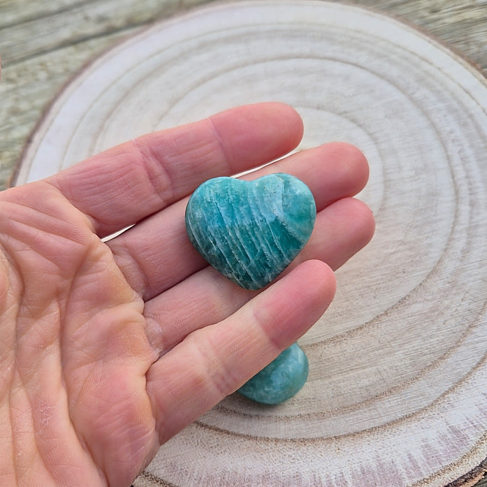 Galet Coeur en Amazonite