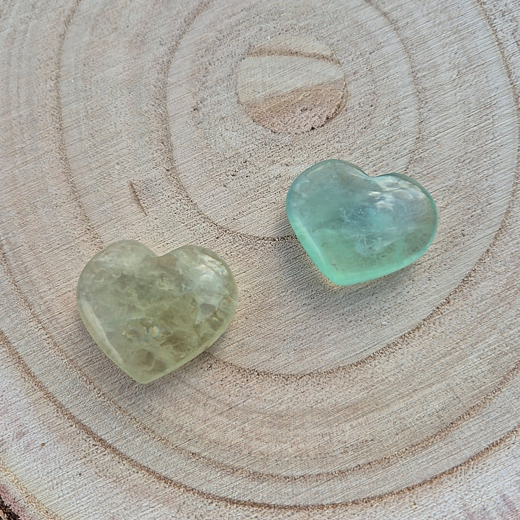 Galet Coeur en Fluorite