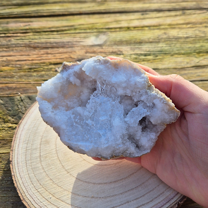 Géode de Quartz Blanc 326gr