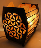 Lampe à Sel Panier Fleur de vie 3 kilos