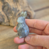 Figurine Lapin en Labradorite